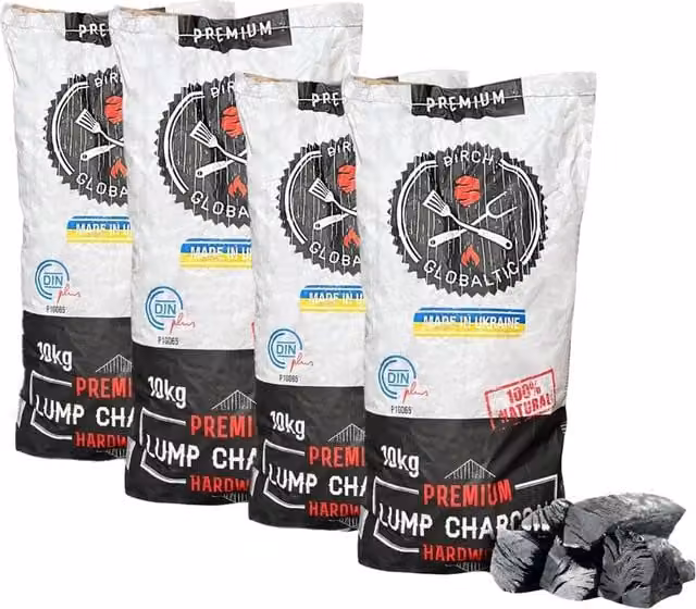 Premium Birch Hardwood Lumpwood Charcoal, 10kg