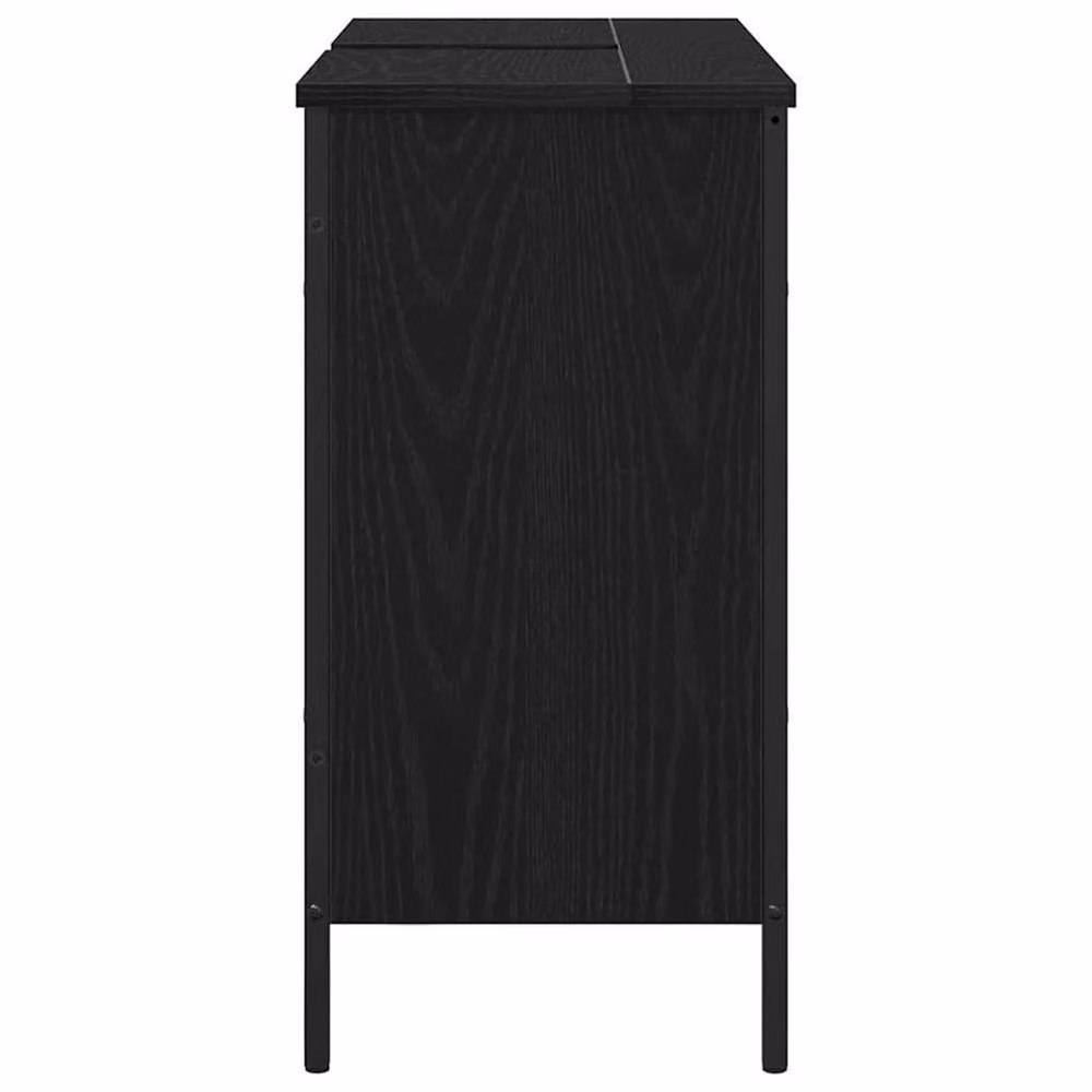 Berkfield Home Modern Black Oak Bathroom Sink Cabinet, W/D/H: 80 x 30 x 60 cm – 4