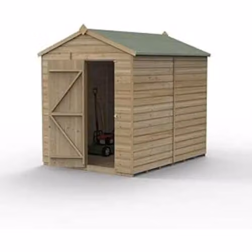 Forest Garden Brown Apex Wooden Shed with Pressure Treated Shiplap – 1