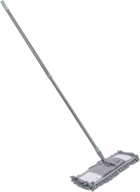 JVL Extendable Microfibre Chenille Mop with Telescopic Handle, Grey