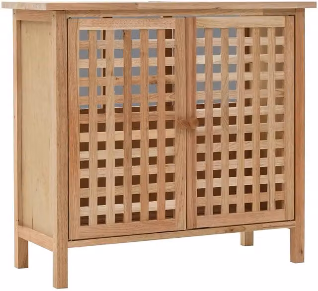 Berkfield Home Brown Solid Walnut Wood Bathroom Vanity Unit and Mirror Cabinet