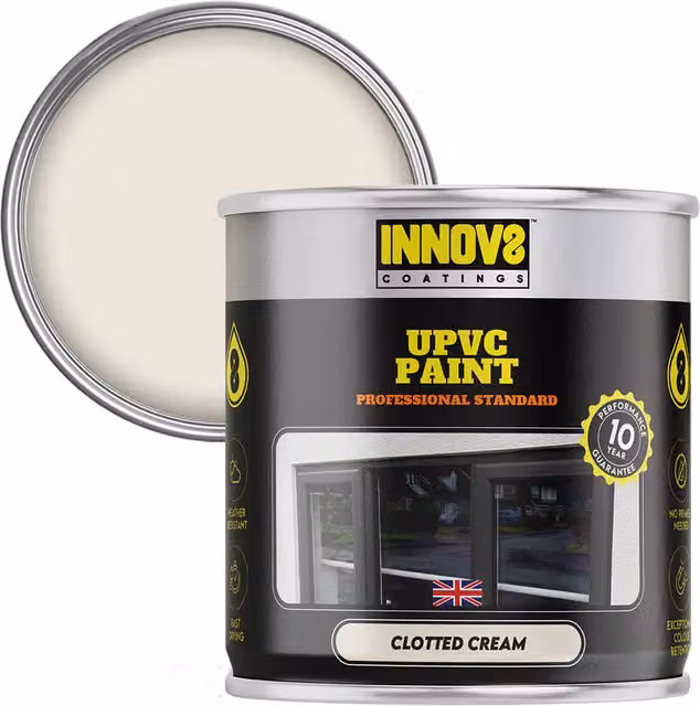 Innov8 Coatings Satin Finish White uPVC Paint for Doors and Windows, 750ml