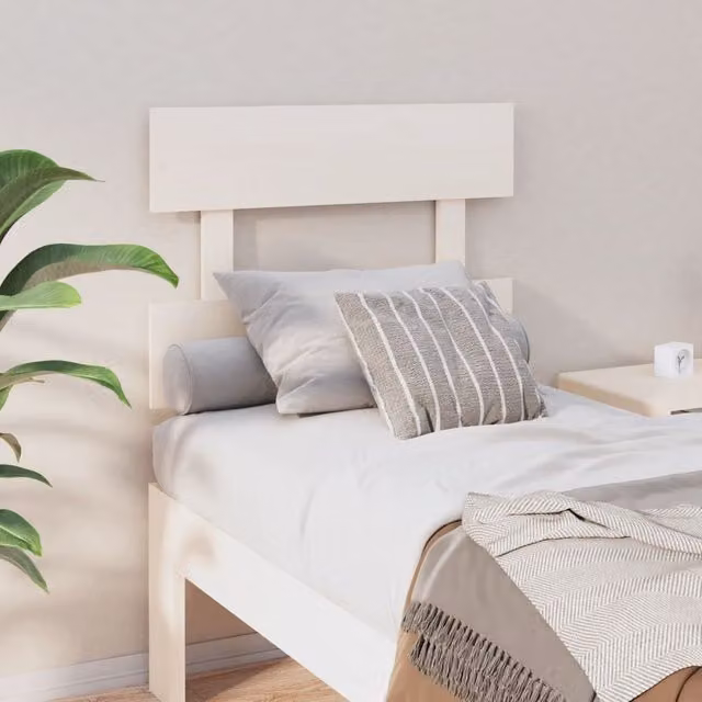 Berkfield Home White Solid Pine Wood Bed Headboard, W/D/H: 93.5 x 3 x 81 cm – 1