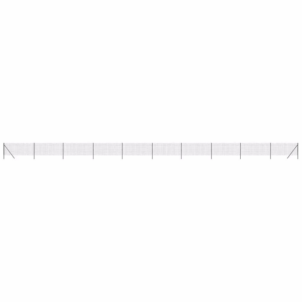 Berkfield Home Anthracite Black PVC Coated Galvanised Steel Wire Mesh Fence, 1 x 25 m – 2