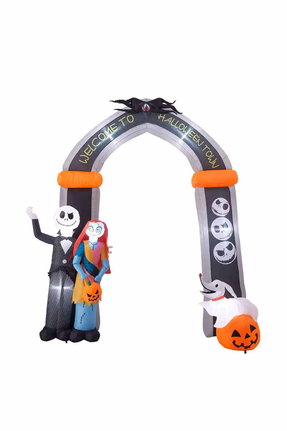 Living and Home Jack Skellington and Sally Light-Up Inflatable Halloween Welcome Archway, Multicolour, W: 266 cm, H: 325 cm – 4