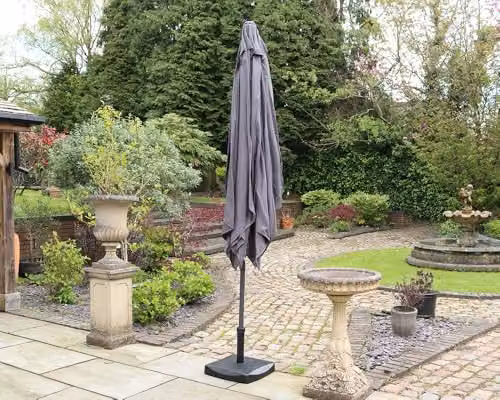 Royalcraft Grey Crank and Tilt Parasol with UPF 50 Protection – 2