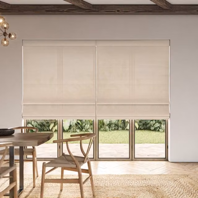 Ante Decor Celest No Joins Sheer Made To Measure Roman Blind in Cream