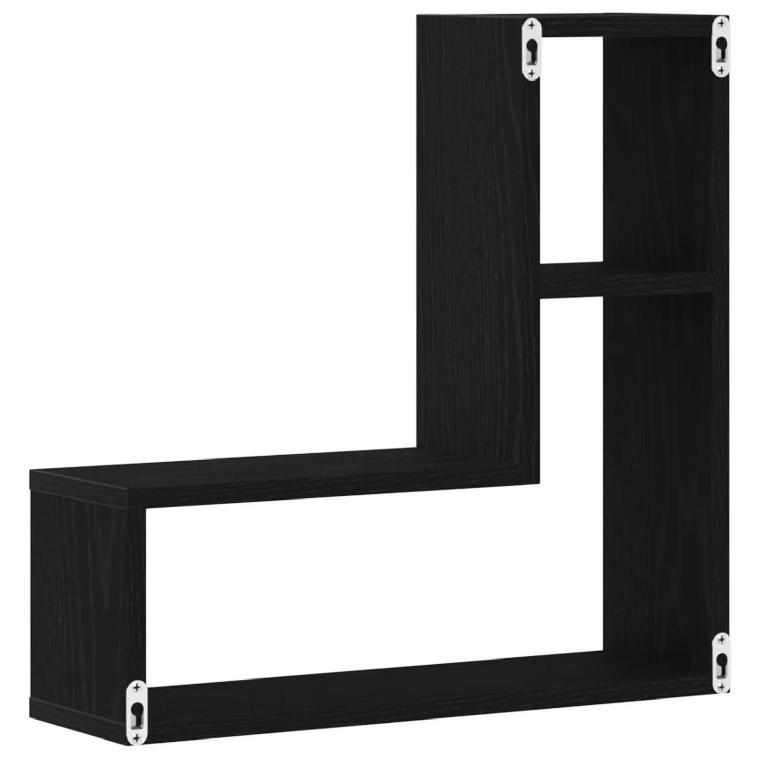 Berkfield Home Wall Shelves 2 Pack, Black Oak, W: 50 cm, D: 15 cm, H: 85 cm – 3