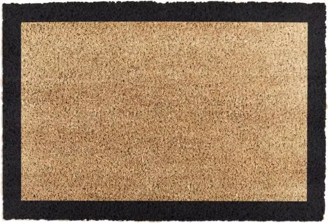 Artsy Mats Brown Border Doormat with Non-Slip Coir and Rubber Base