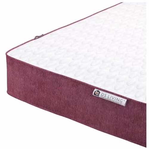 DS Living Reve Garnet Hybrid Gel-Flex Memory Foam Mattress in Red, W/D/H: 90 x 190 x 25.4 cm – 1
