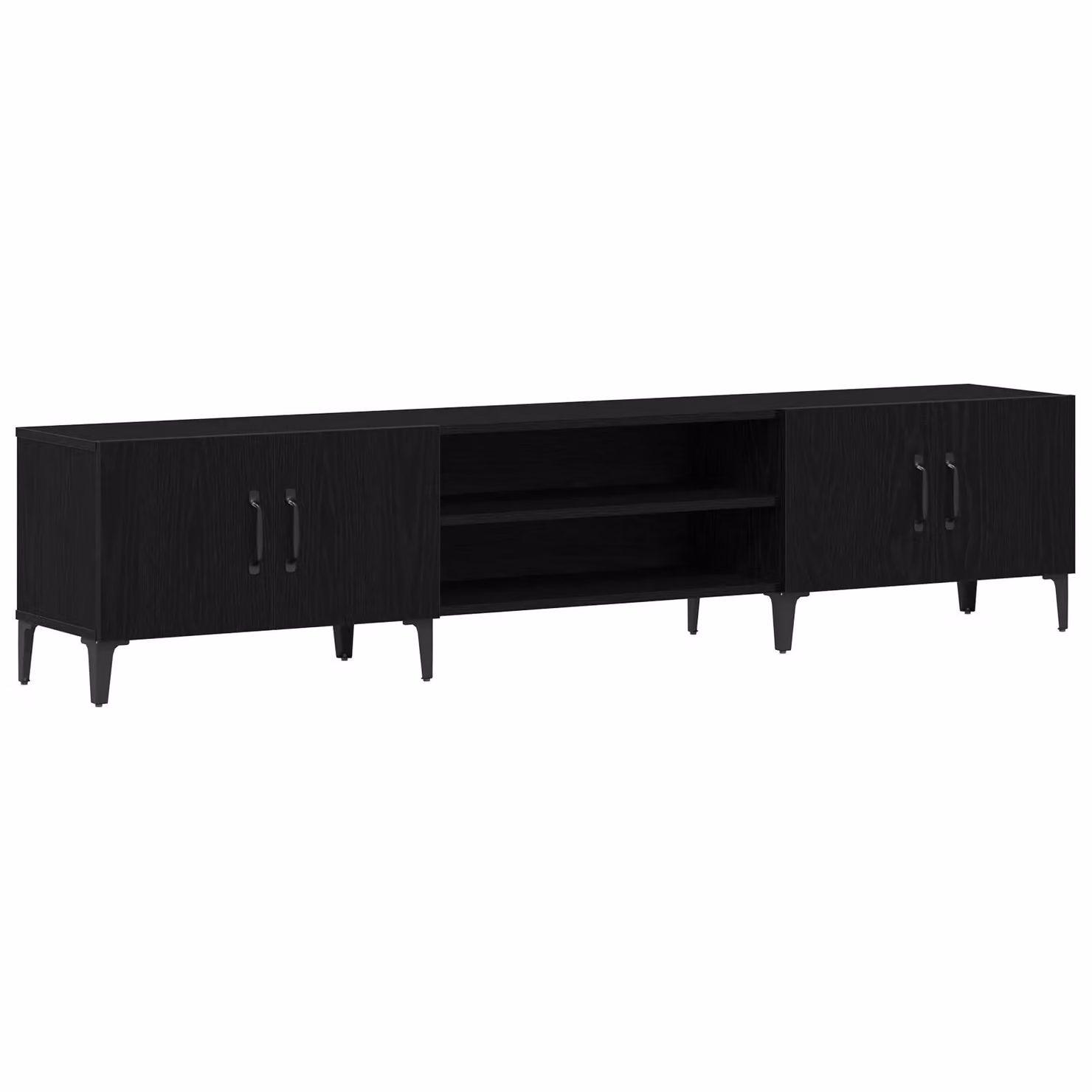 Berkfield Home Modern Black Oak TV Cabinet W/D/H: 180 x 31.5 x 40 cm – 2