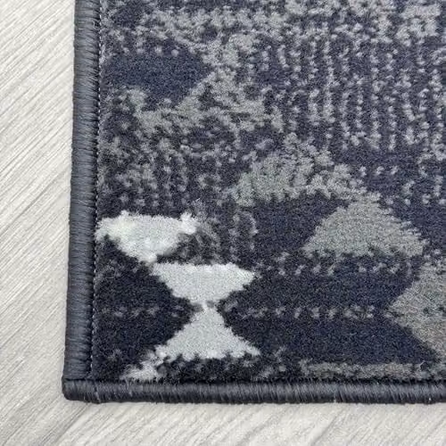 runrug Andes Grey Hallway Runner Rug, Stain-Resistant and Antistatic, W: 60 cm, L: 300 cm, H: 0.9 cm – 4