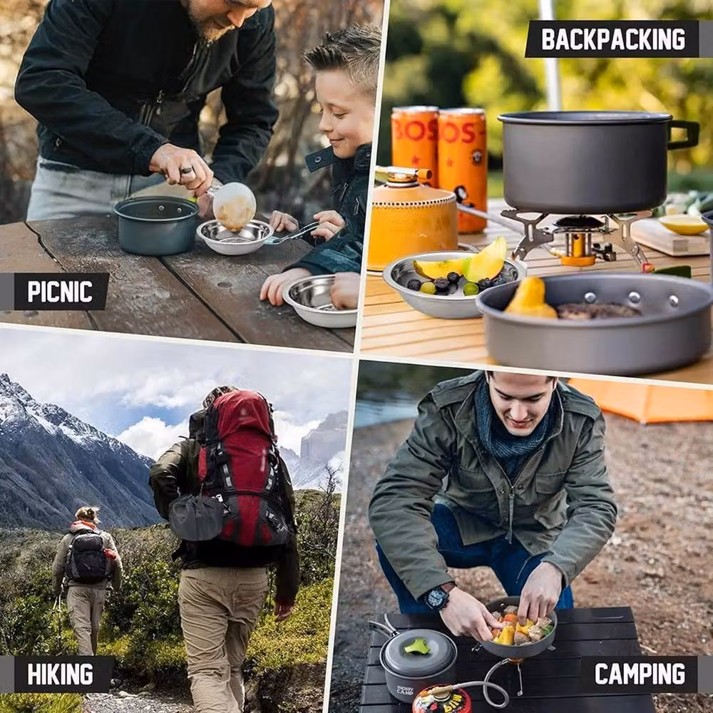 SPETLEK Black Anodised Aluminium Portable Camping Saucepan – 5