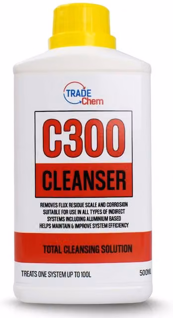 Trade Chemicals C300 Central Heating Cleaner, Red, 0.5l