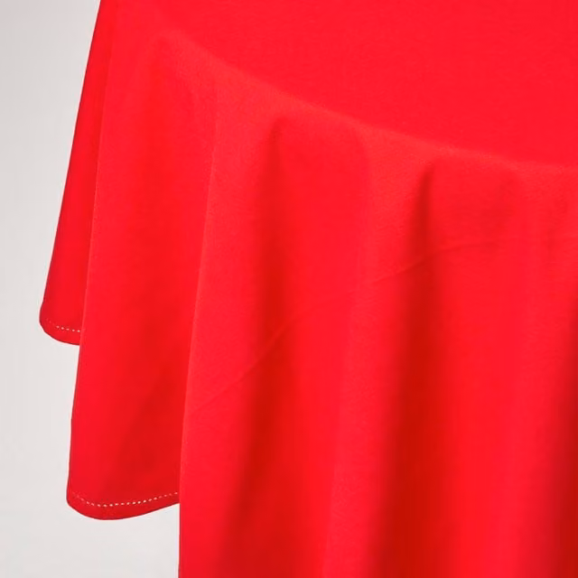 Homescapes Plain Red Cotton Classic Tablecloth
