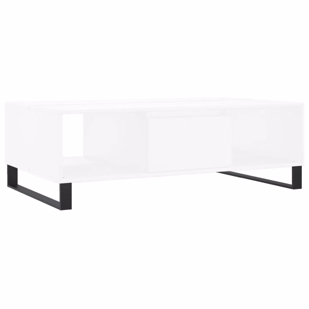 Berkfield Home White Modern Rectangular Coffee Table W/D/H: 104 x 60 x 35 cm – 2