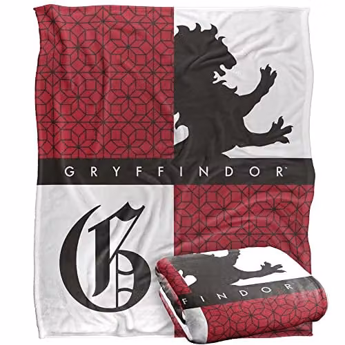 Warner Brothers Harry Potter Gryffindor House Pride Fleece Blanket, W/D/H: 152 x 127 cm, White/Multicolour