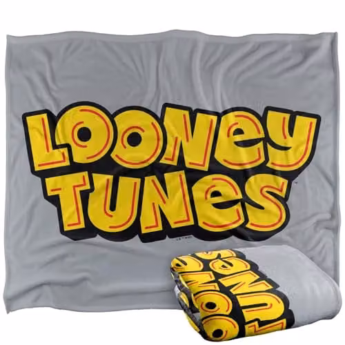 LOGOVISION Looney Tunes Logo Silky Touch Super Soft Fleece Throw Blanket, Multicolour, W: 127.0 cm x H: 152.4 cm