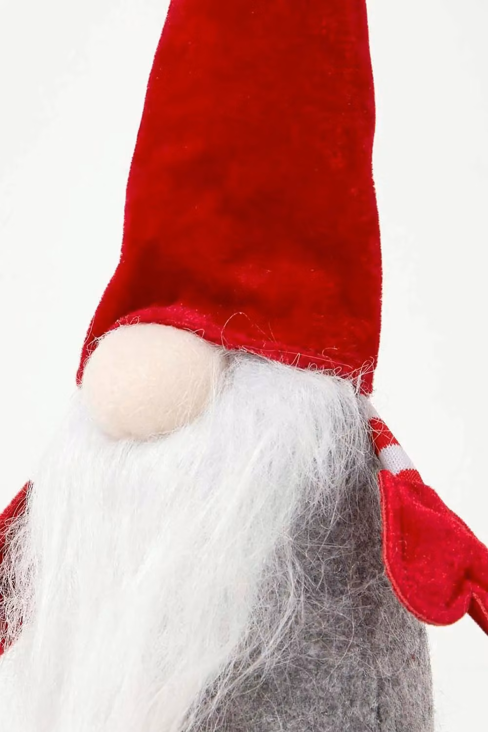 HOMESCAPES Red and White Sitting Santa Christmas Gonk Tabletop Decoration – 2