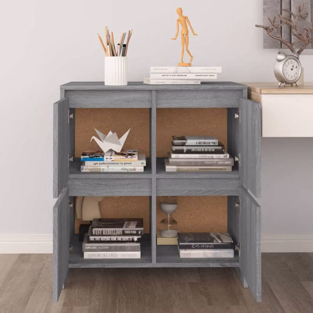 Berkfield Home Grey Sonoma Sideboard in Engineered Wood W/D/H: 70 x 41 x 75 cm – 4