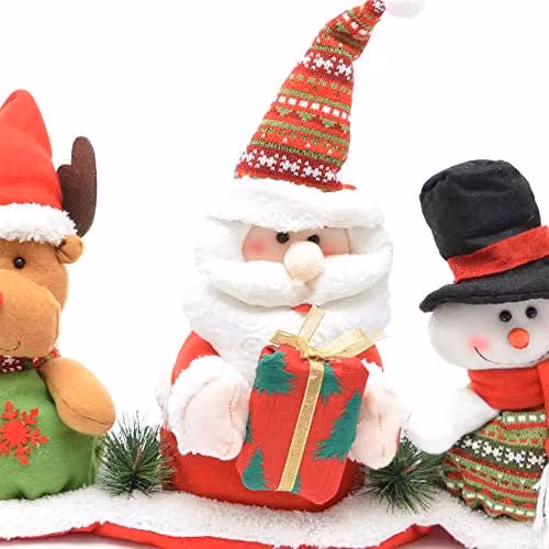 Shatchi Multicolour 3 Teddy Set Christmas Animatic Party Tabletop Decorations – 2