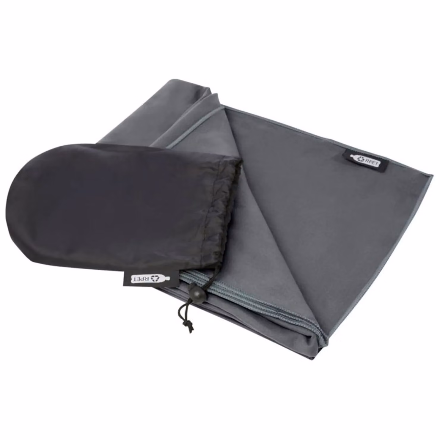 Bullet Pieter RPET Microfibre Towel in Grey, W/D/H: 130 x 80 x 1 cm – 2