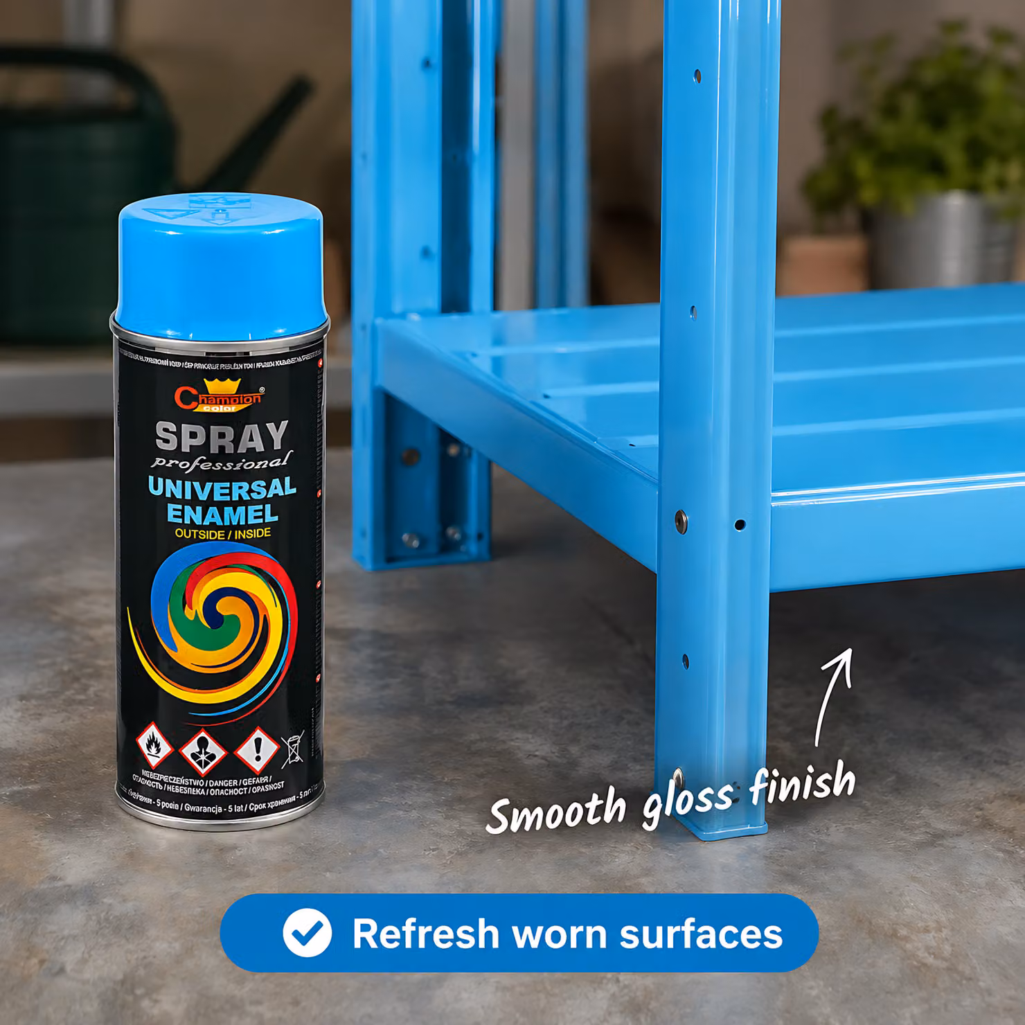Sola Universal Multi-Surface High Gloss Spray Paint, RAL 5012 Light Blue, 2 x 400ml – 2