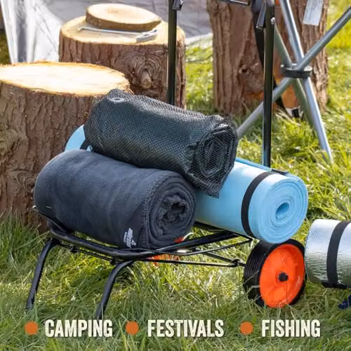 Milestone Heavy Duty Camping and Festival Trolley, Black, 50kg Capacity – 2