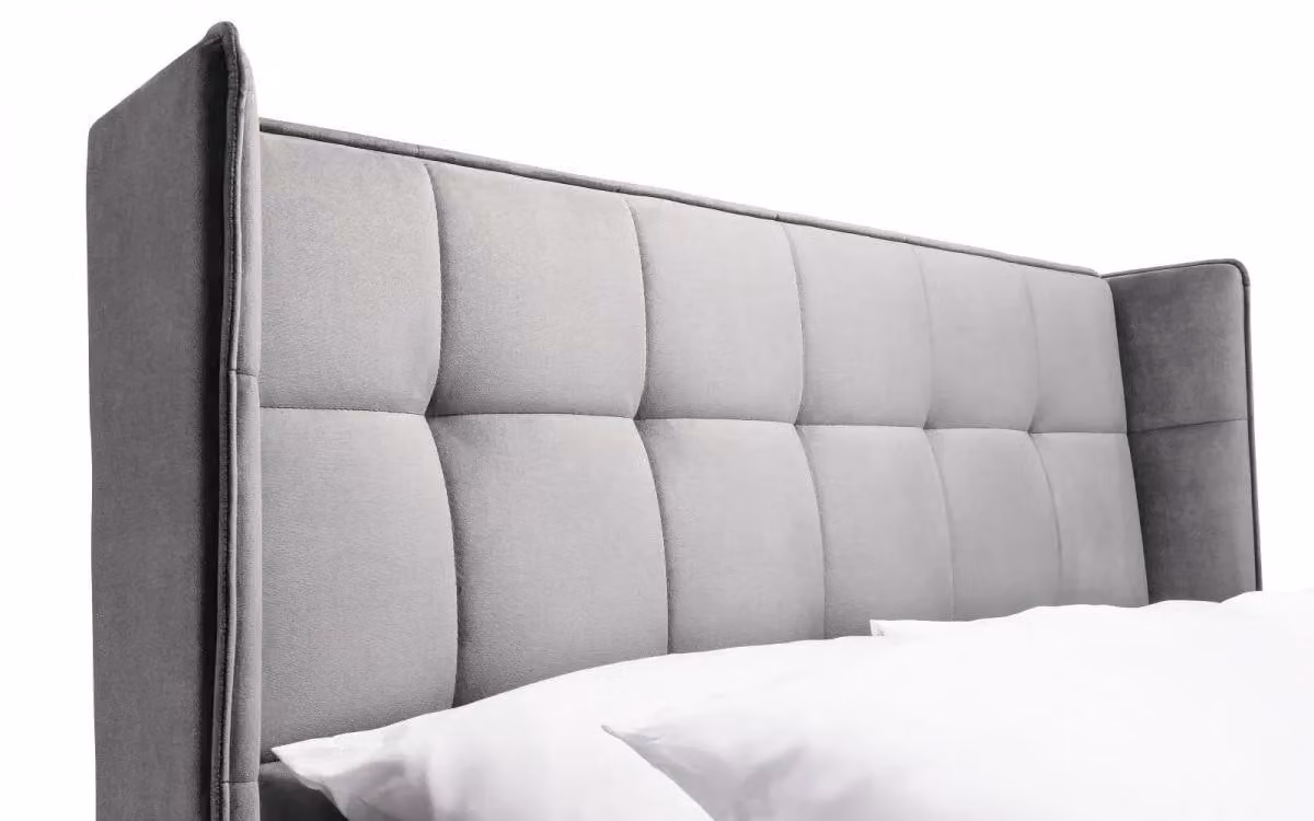 Ashfield Grey Plush Premium Velvet Upholstered Ottoman Bed with Lift Up Base, W: 180 cm, D: 200 cm – 2