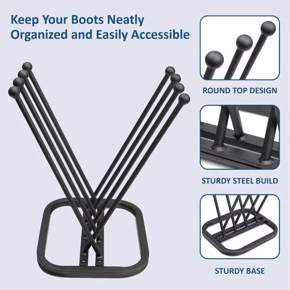 SPETLEK Metal Wellington Boot Rack in Black – 4