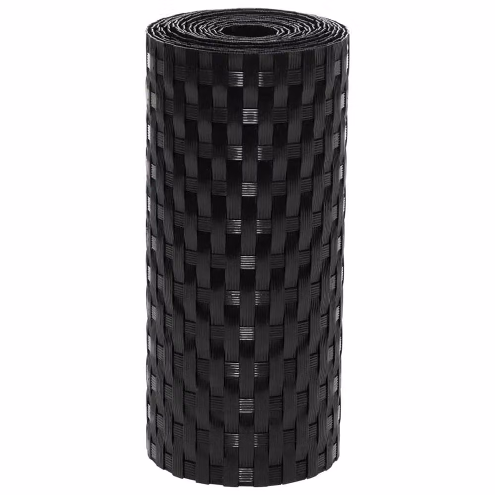 Berkfield Home Decorative Poly Rattan Balcony Screens, Black, 10 Pieces, H x W: 255 x 19 cm – 4