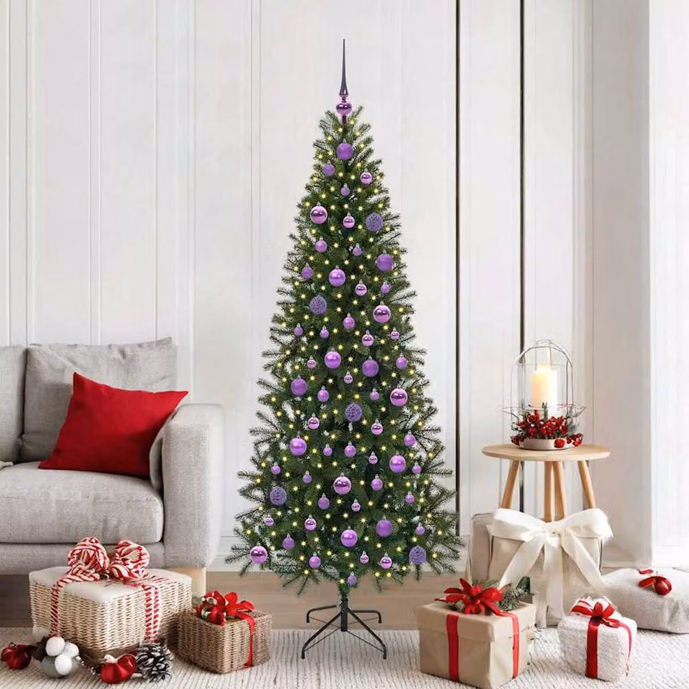 Berkfield Home Elegant Green Artificial Christmas Tree with 300 LEDs, Height: 180 cm – 2