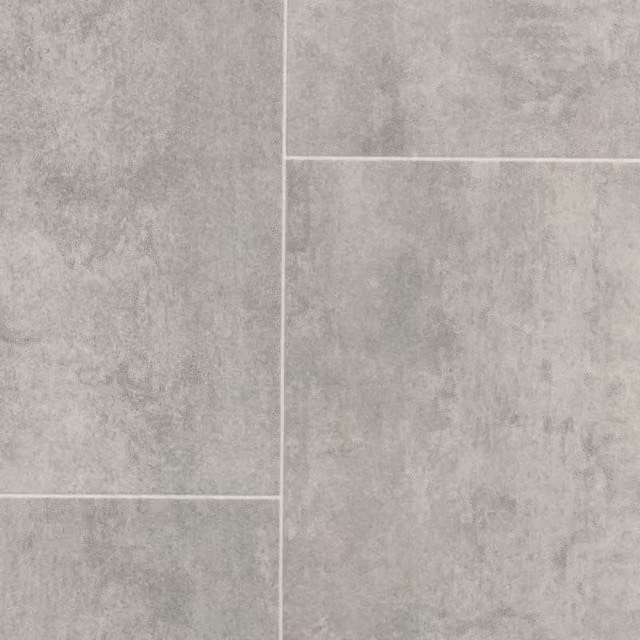IVC Grey Stone Tile Effect Vinyl Flooring Sheet, 2.0mm Thickness, W: 200 cm, L: 300 cm