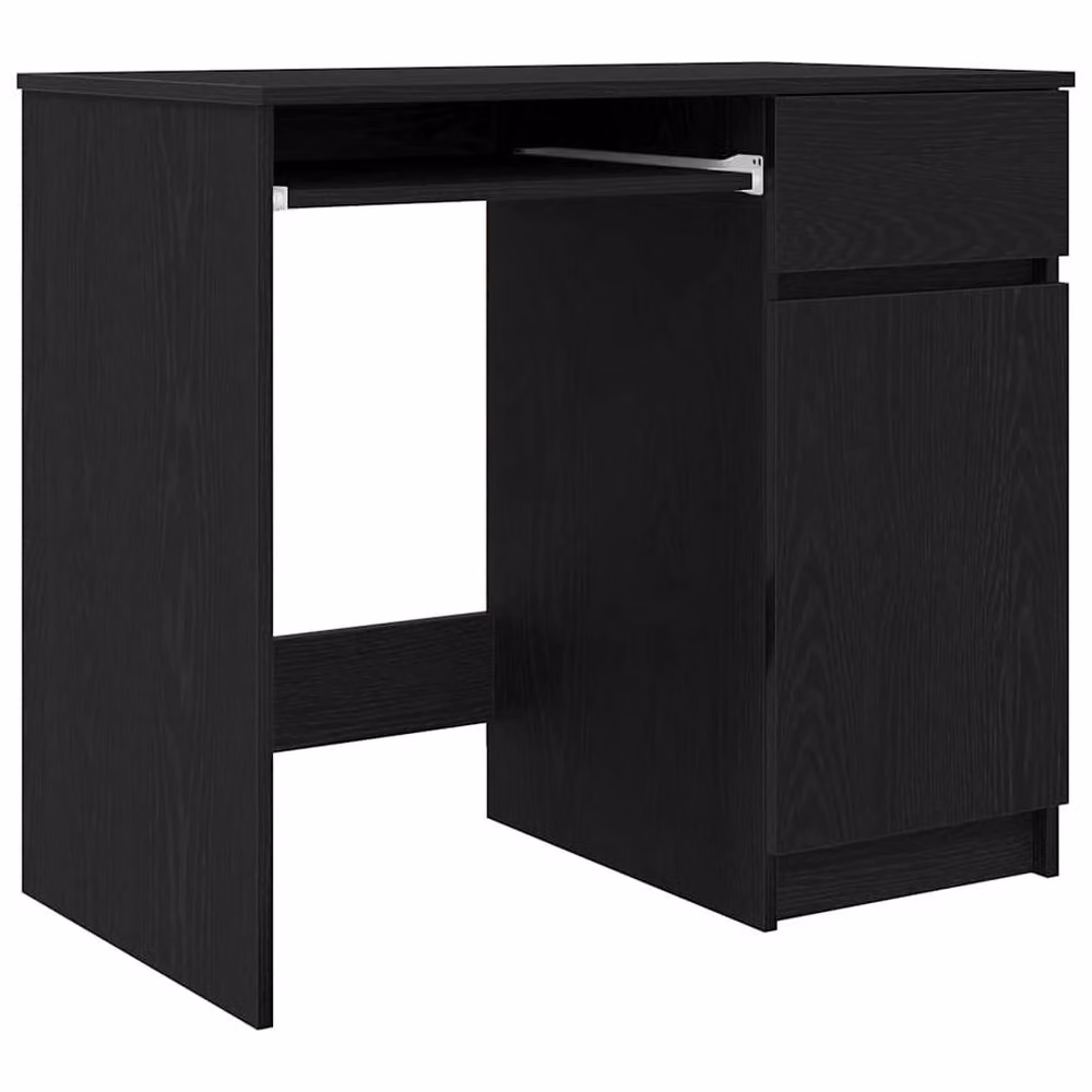 Berkfield Home Modern Black Oak Writing Desk, W/D/H: 86 x 49 x 76 cm – 2