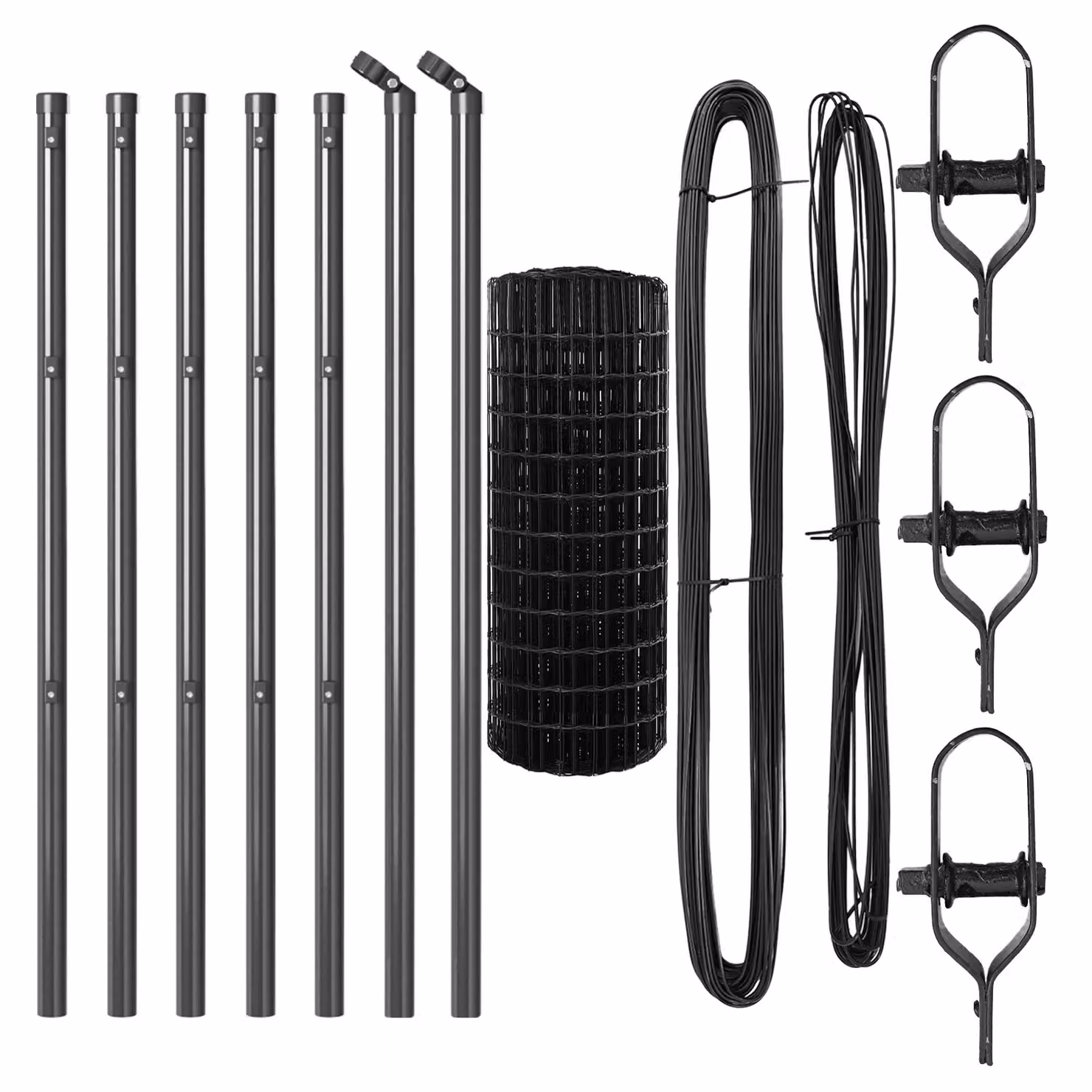 Berkfield Home Euro Fence with 7 Posts, Galvanised Steel, Grey/Silver, 0.8 x 10 m – 3