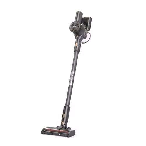 GEEPAS Black Cordless Vacuum Cleaner and Handheld Upright Stick with 160W Motor, 10kPa Suction, 40 Minute Runtime, LED Headlight and HEPA Filter