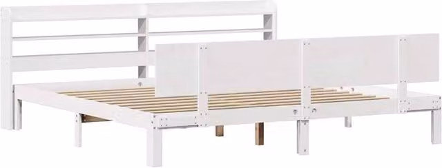 Berkfield Home Beautiful Super King Bed Frame with Headboard in White