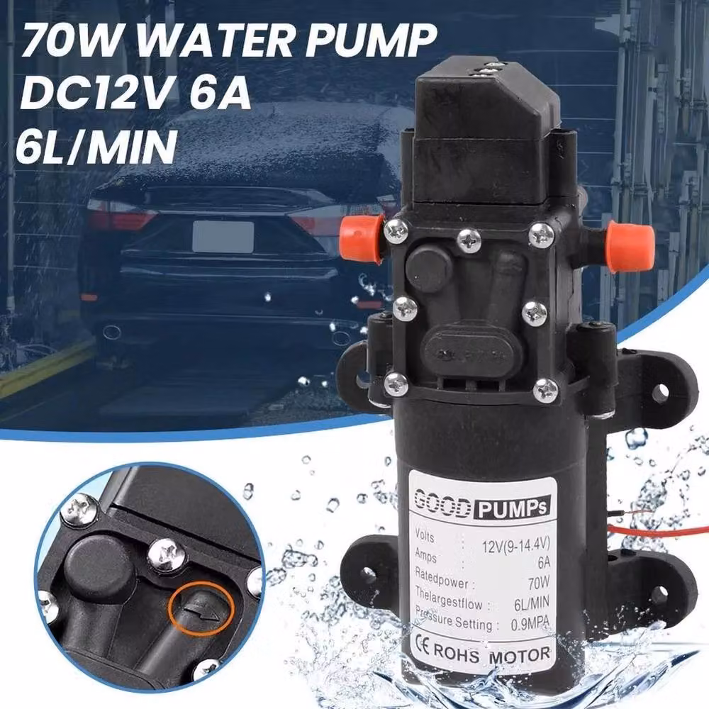 SPETLEK 12V Water Pump for Caravans, Campervans and Motorhomes, Black – 2