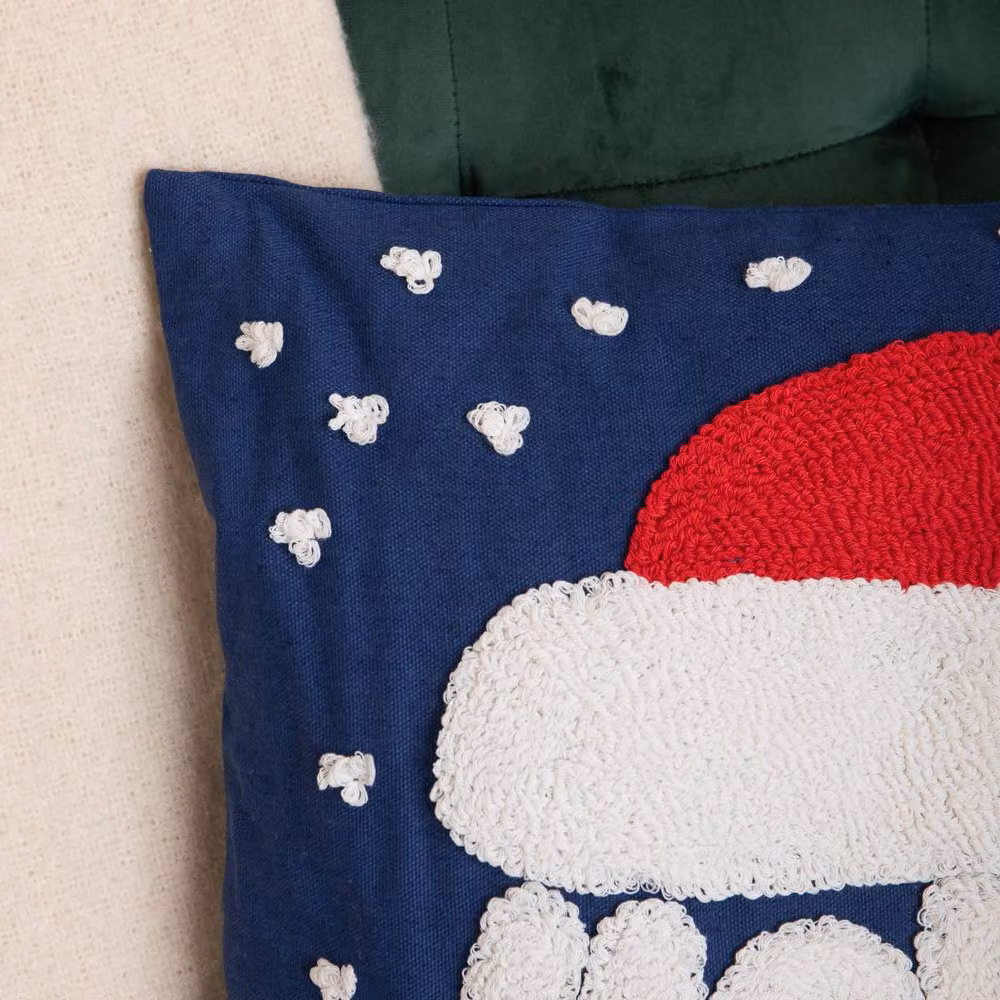 Samuel Alexander Ho Ho Ho Santa Hat Soft Christmas Decorative Cushion, Blue, W: 44 cm – 3