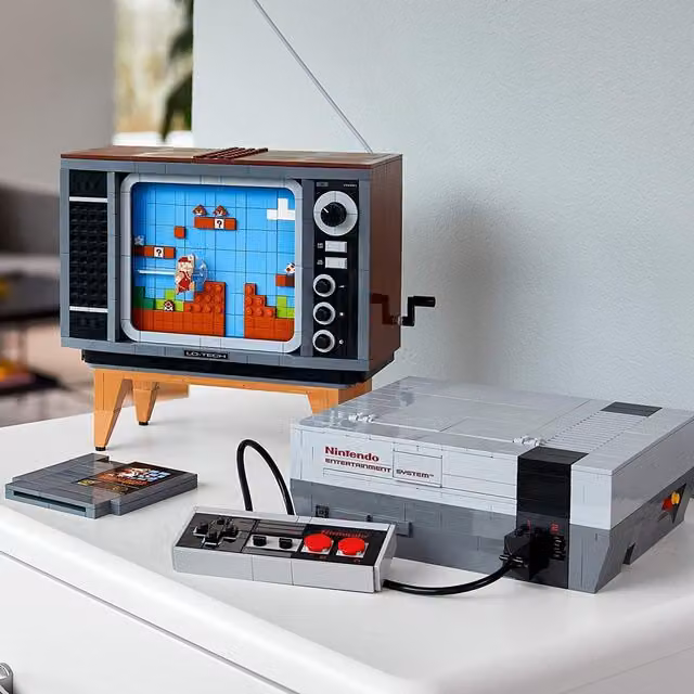 LEGO Super Mario Nintendo Entertainment System 71374 Building Set in Brown and Grey