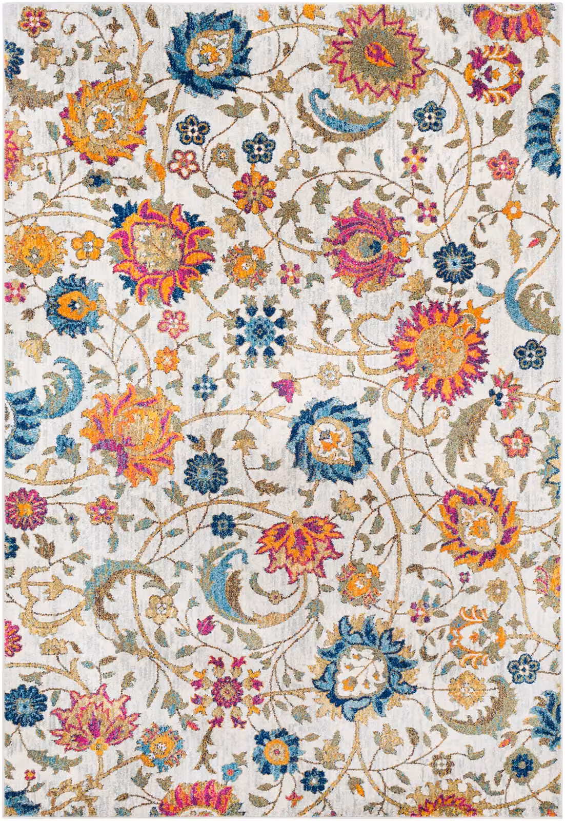 Livabliss Harput Vintage Boho Living Room Rug in Beige, Blue, Orange and Yellow, W/D/H: 120 x 170 cm – 2