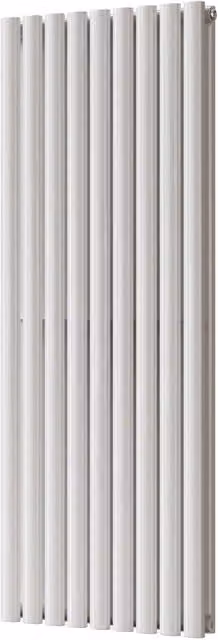 Omeara White Elliptical Tube Vertical Designer Radiator, H 140 cm x W 52.2 cm – 1