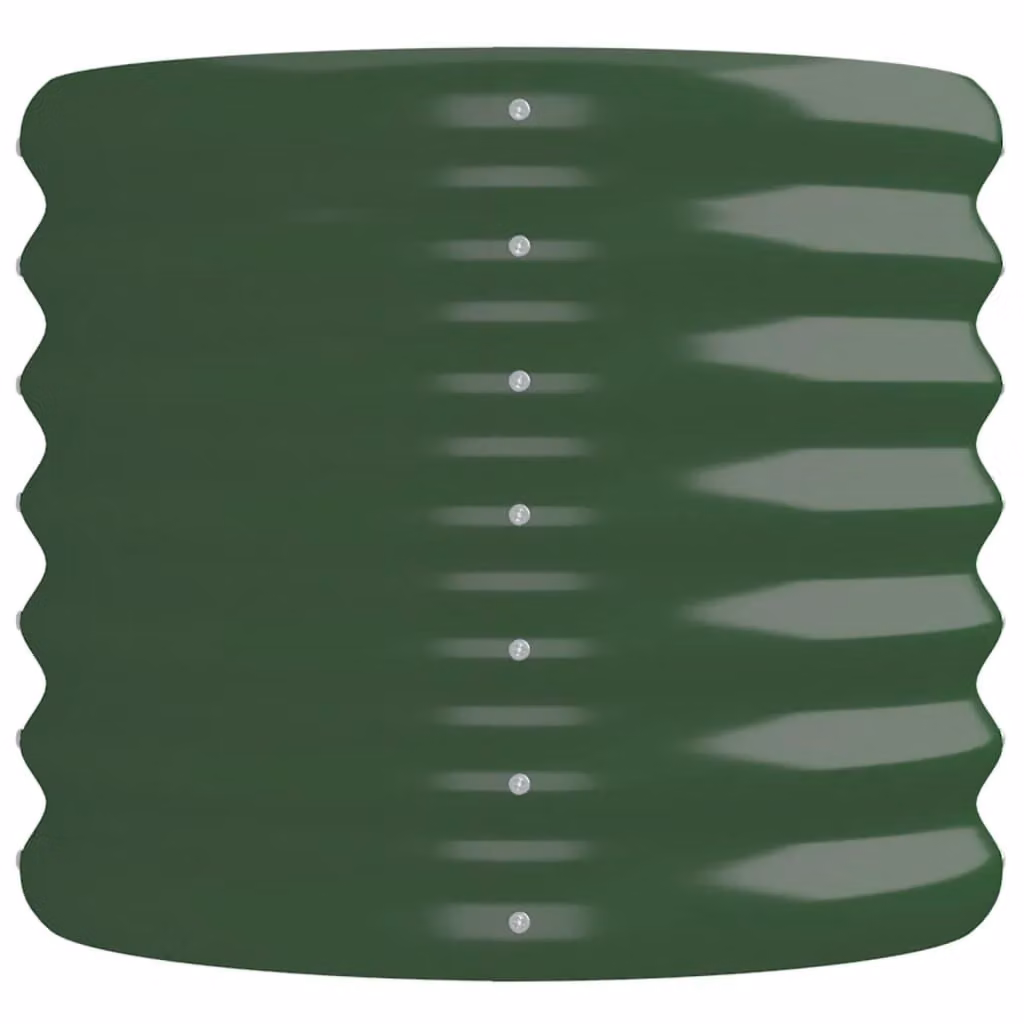 Berkfield Home Garden Powder-coated Steel Raised Bed in Green, W/D/H: 224 x 40 x 36 cm – 3