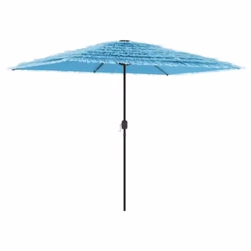 vidaXL Blue Garden Parasol with Steel Pole and Polyester Canopy, W: 268 cm, D: 268 cm, H: 226 cm – 1