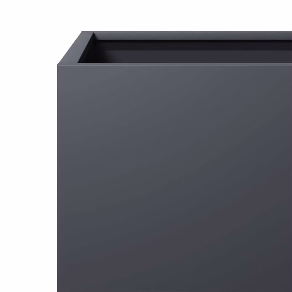 Berkfield Home Steel Garden Planter Tub in Anthracite, W/D/H: 50 x 50 x 50 cm – 4