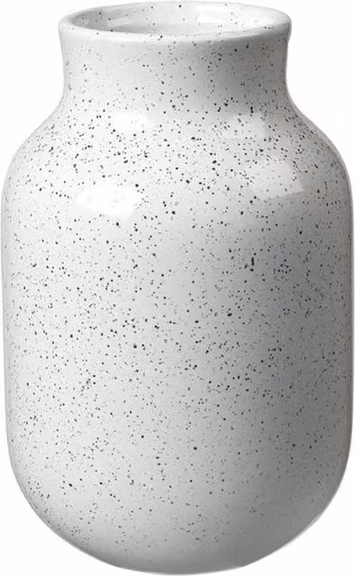 Kingsbury Gifts White Ceramic Abstract Modern Round Tabletop Vase, Height: 23.5 cm