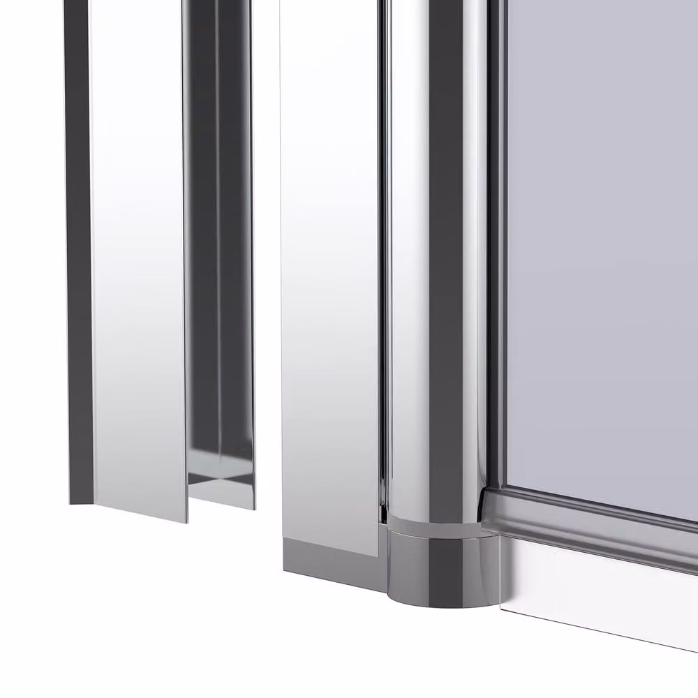 Living and Home Grey Tinted Tempered Glass Pivot Shower Screen, H: 190 cm x W: 79.5 cm x D: 14 cm (4mm Thickness) – 4