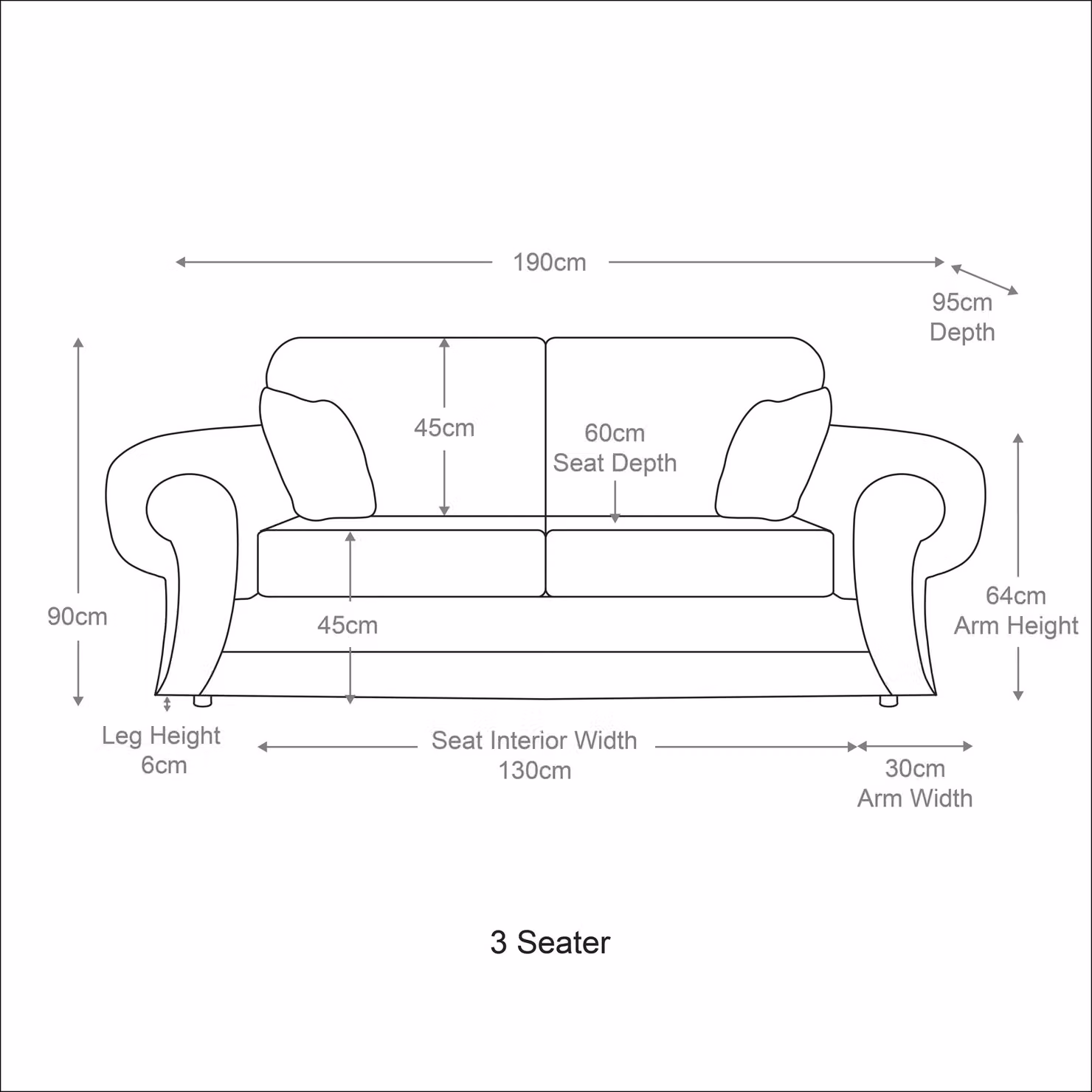 Furnishings For Less UK Portland Chesterfield Fabric Sofa Suite with Rolled Arms, 3 Seater and 2 Seater, Brown – 4