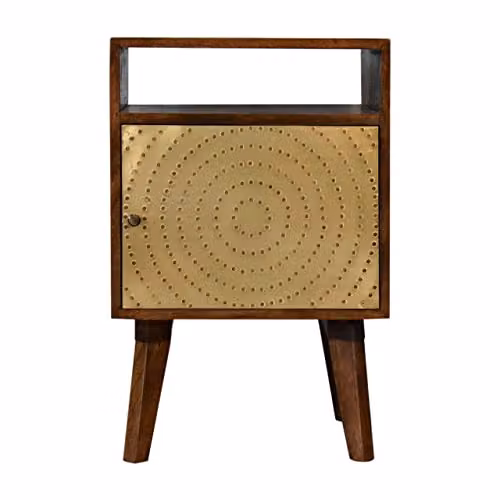 Artisan Zen Bedside Table in Brown and Gold – 2