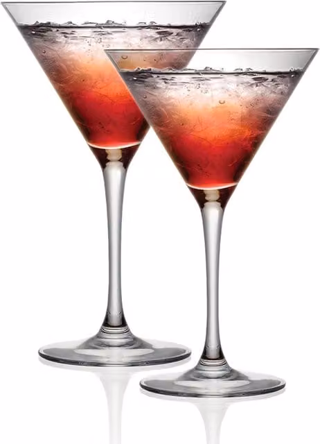 Cristal d'Arques Grand Chateau Crystal Martini Cocktail Glasses, Set of 2, Transparent, 300 ml – 1
